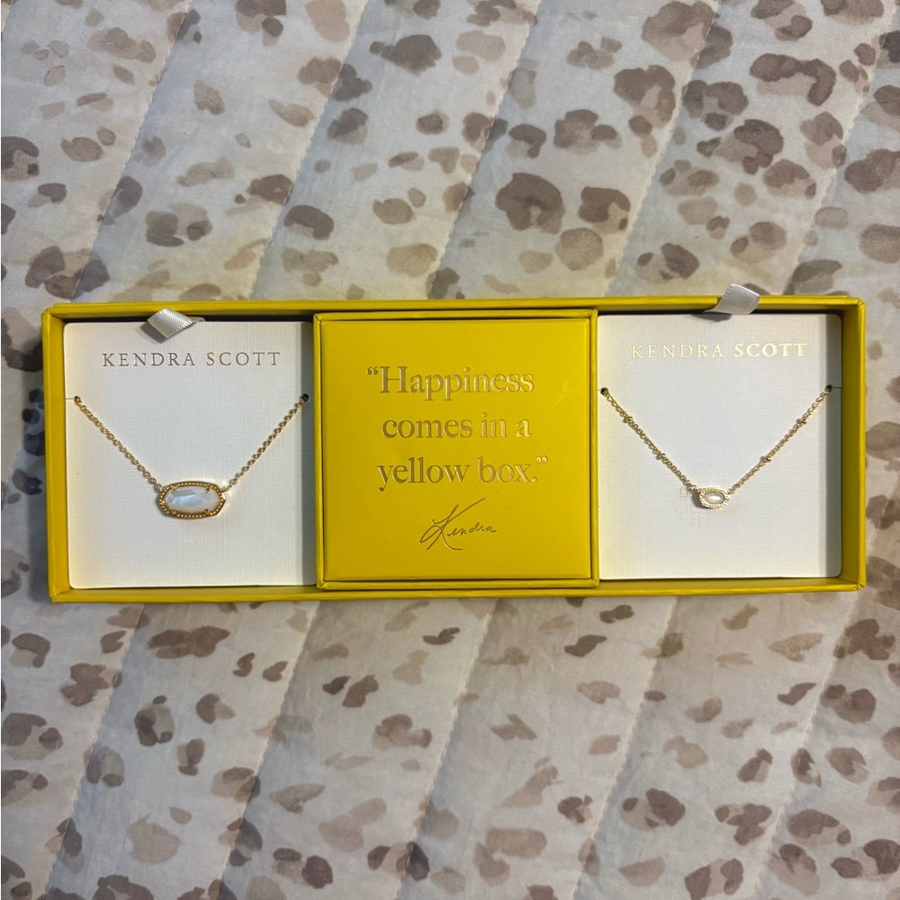 Kendra Scott Elisa Gift Set of 2 Gold Ivory Mother of Pearl